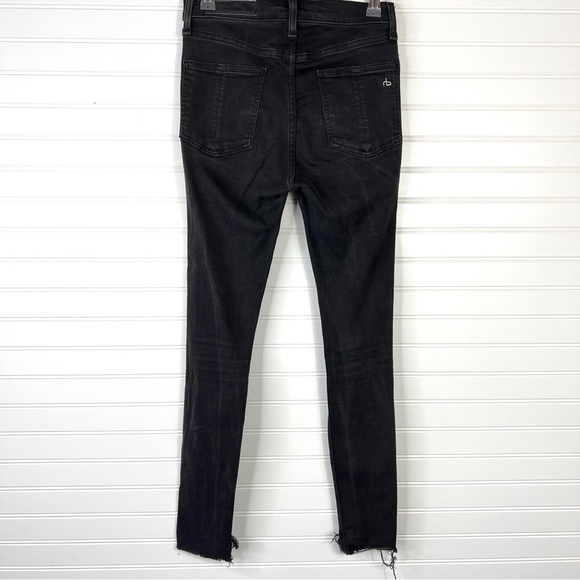 Rag & Bone Skinny Ankle Jeans Women's 26 Black Stretch Denim High Rise - Picture 14 of 14
